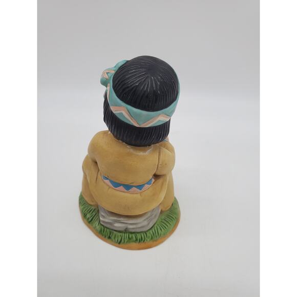 Native American Child Figurine - 4" - Picture 3 of 4